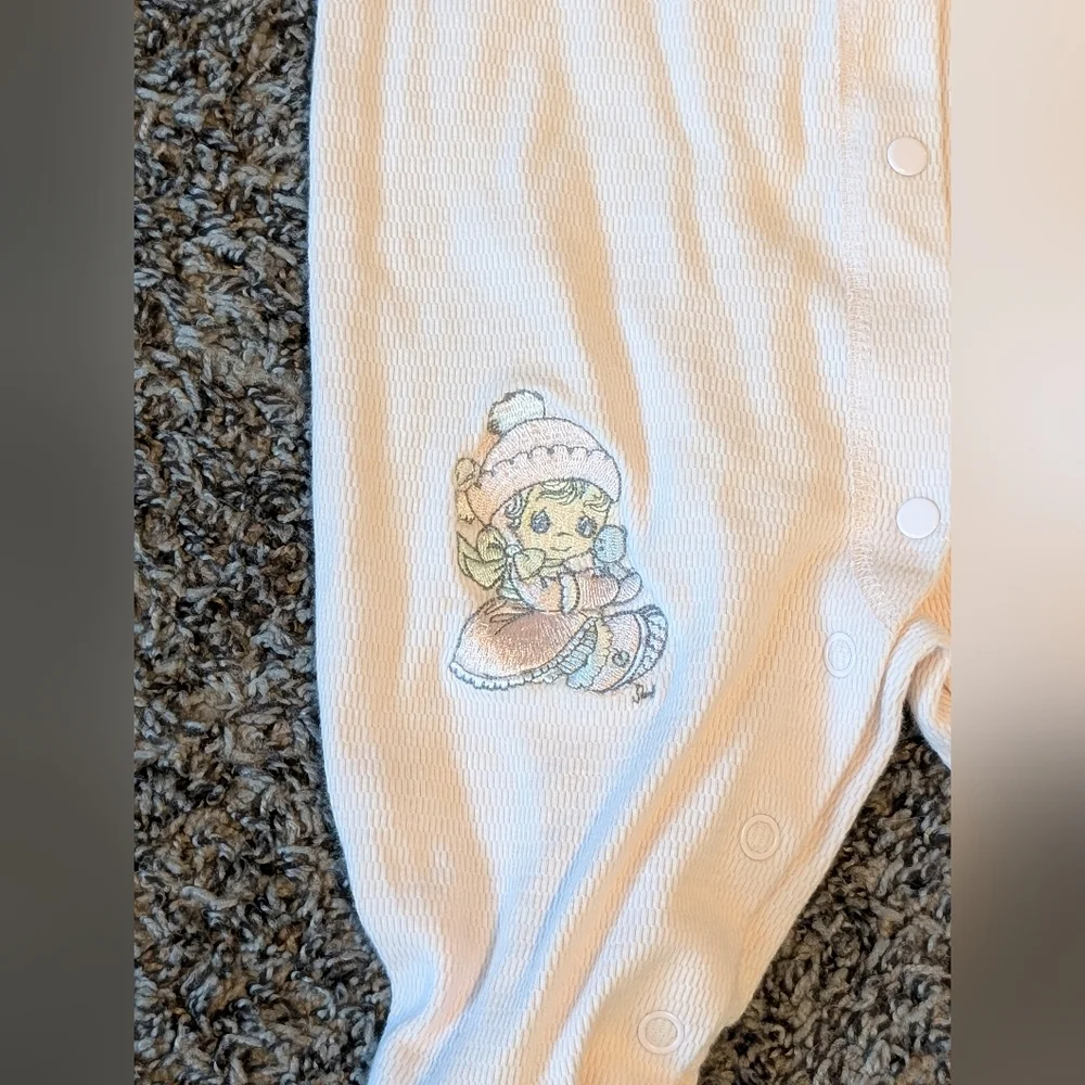 Precious Moments Baby Pink Footed Baby One Piece - Picture 2 of 4